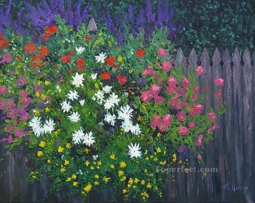庭園 Painting - yxf036bE 印象派の庭園